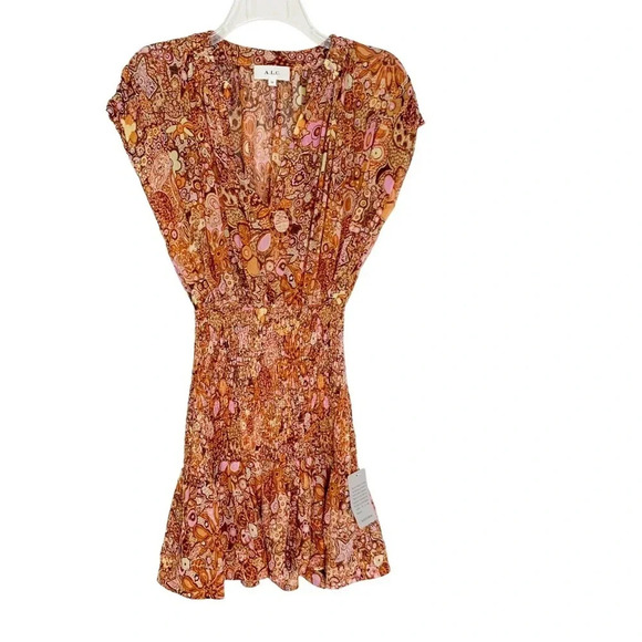 A.L.C. Silk Carly Floral Smocked Mini Dress Size 00 NWT - Picture 6 of 15